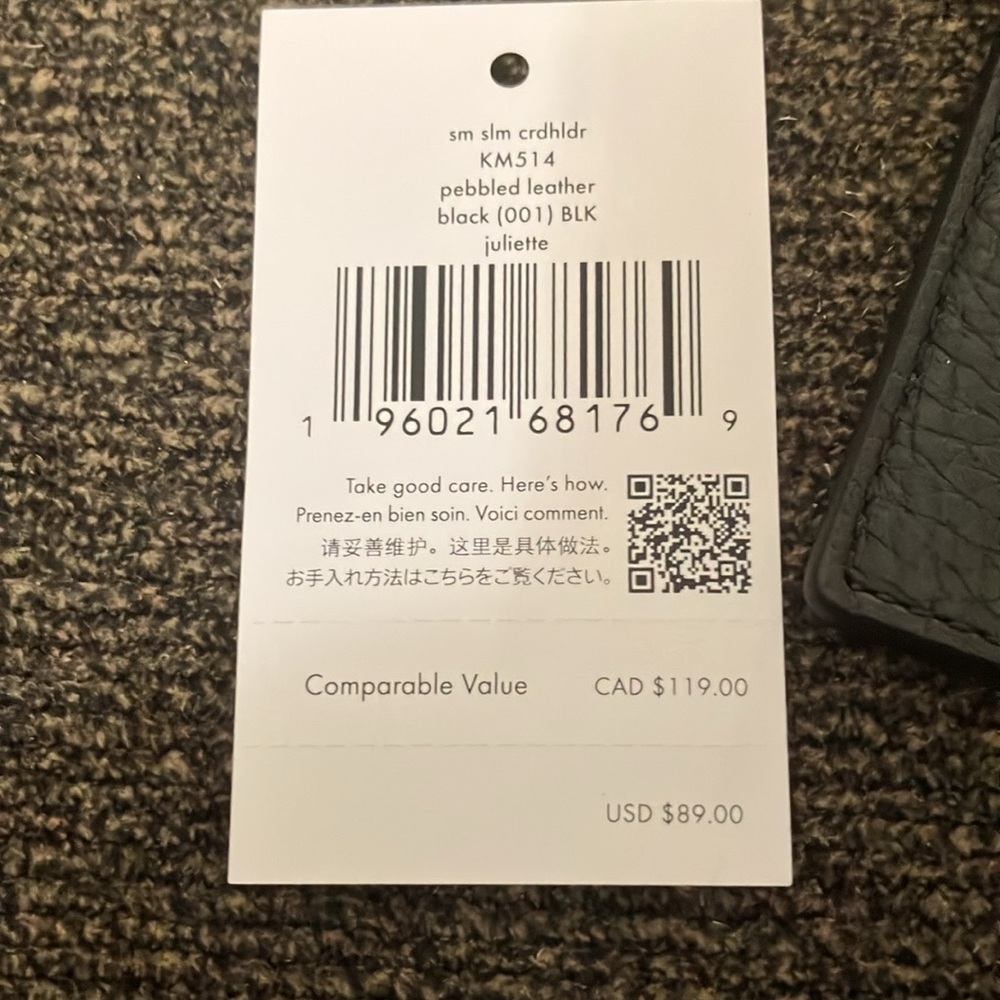 Brand new w/ tags Kate Spade pebbled leather credit card holder - Picture 2 of 5